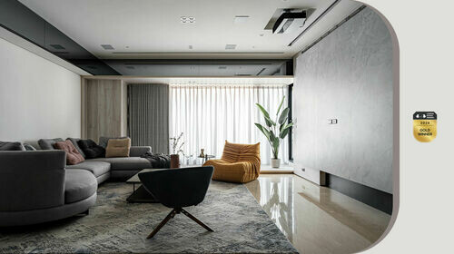 2024倫敦設計獎金獎！宅門空間設計 沉穩大氣現代居家