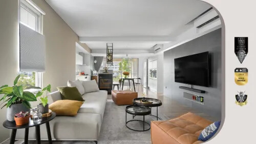 2024 FRENCH金獎作品 ! 禾廊室內設計 視覺在碰撞與透視之間游移，增添空間豐富多變的容顏