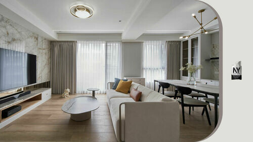 2024NYAD設計獎銀獎! 群築室內裝修設計有限公司 日光斜落 悠然坐忘 戶牖榮光 天上人間